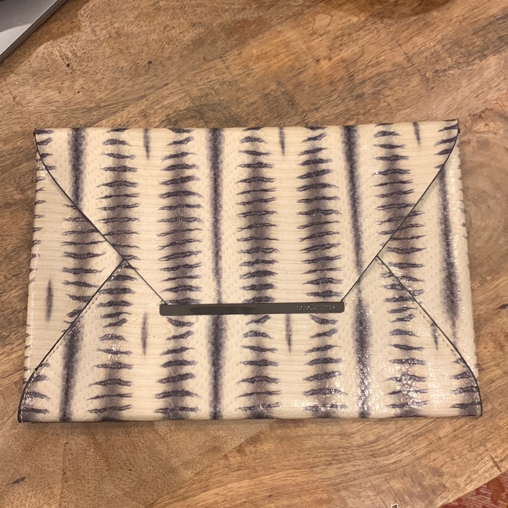 BCBG Maxazria Envelope Snakeskin Clutch